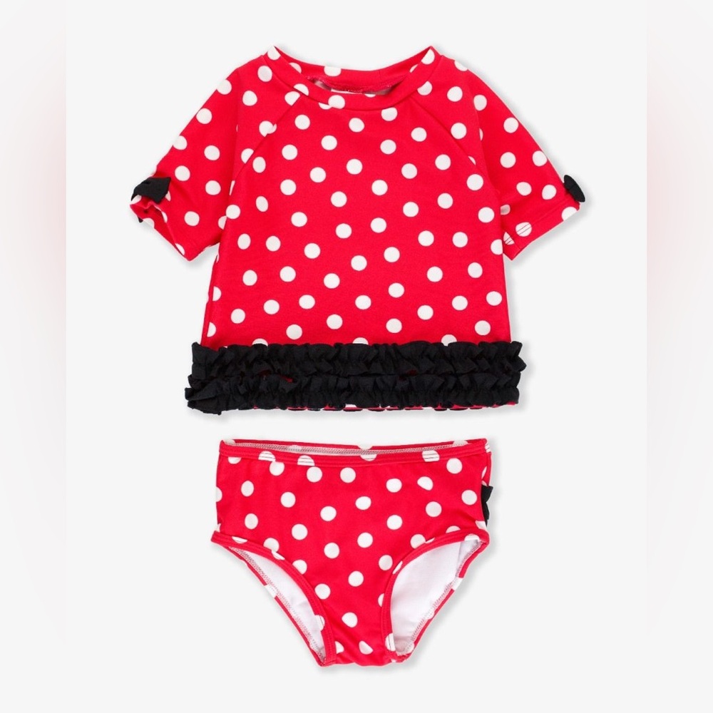 Polka Dot Kids Swim Set - Red